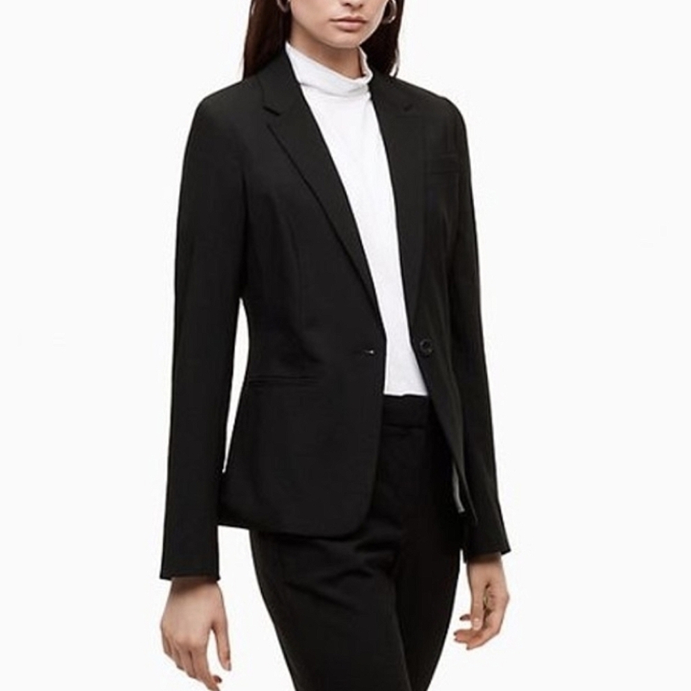 BABATON Wool Bryden Blazer Single Breasted Fitted Black 2 ARITZIA